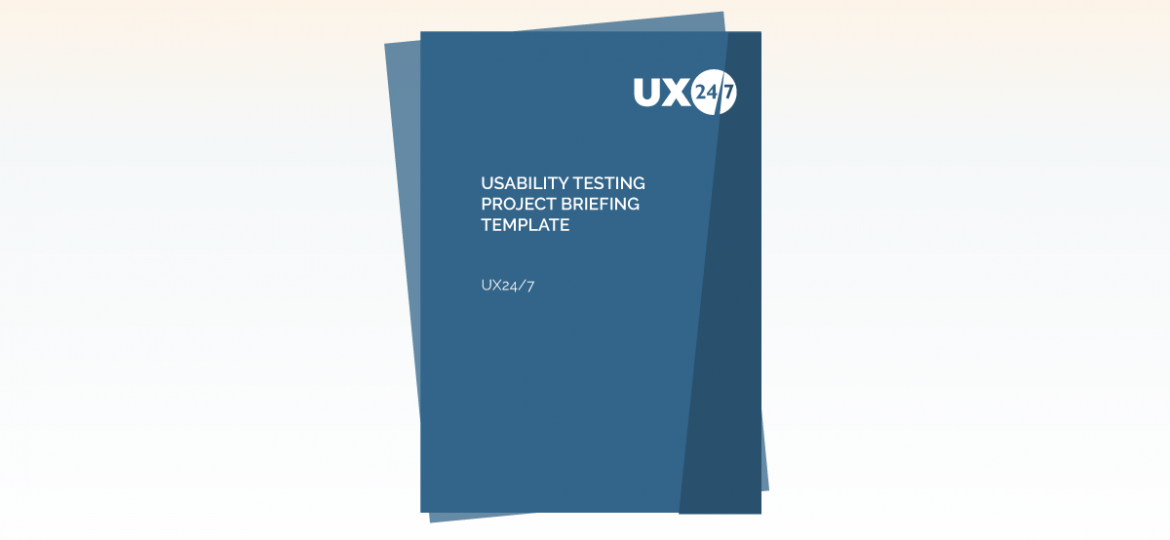 usability testing project briefing template