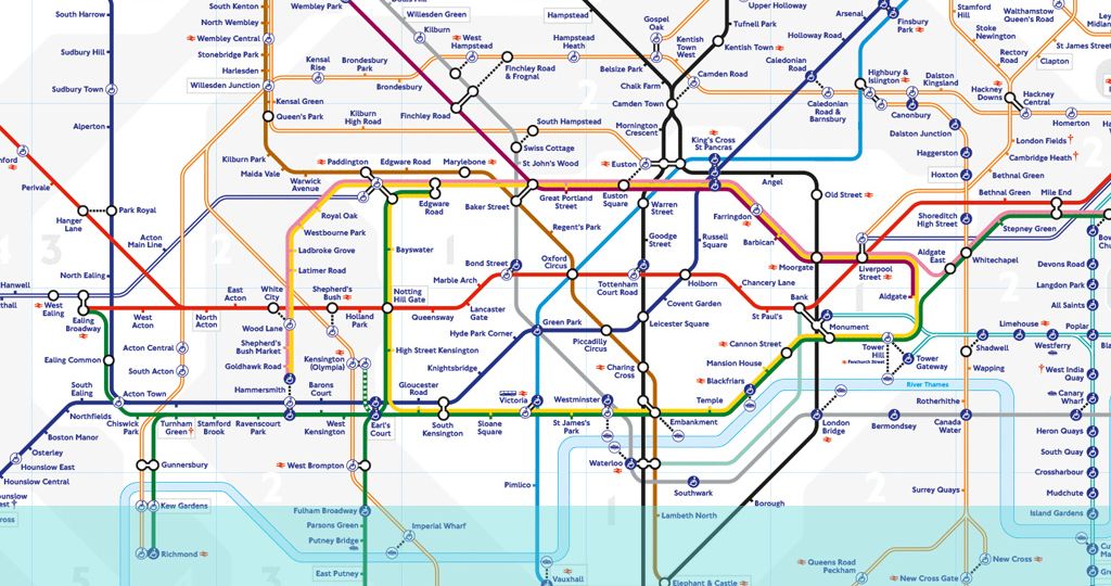 Gambar peta London Tube