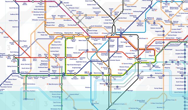 伦敦地铁地图图片