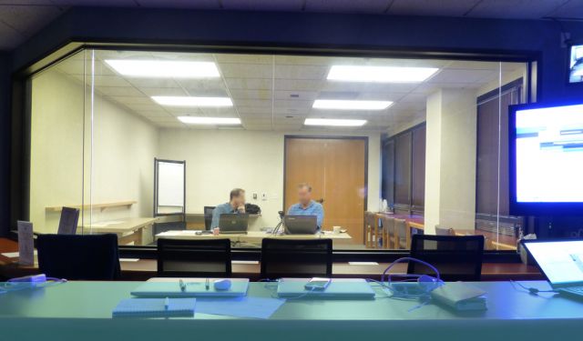 Photo of usability testing lab from the viewing room