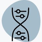 Illustration of a chain of DNA