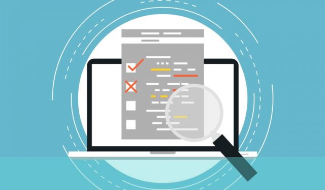 デジタル・プラットフォームを背景にしたスコアカードのイラスト