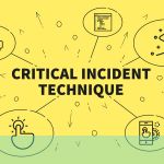 Illustration with the key components of critical incident technique surrounding those words